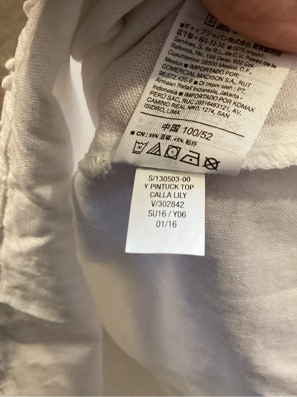 Old Navy Toddler Girls White Pintuck Linen Blend Top 3T Cottagecore‎ Boho
